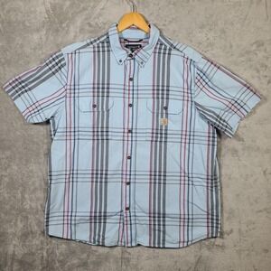 Carhartt Rugged Flex Relaxed Fit Lightweight Short-Sleeve Plaid Shirt 105175 H51
